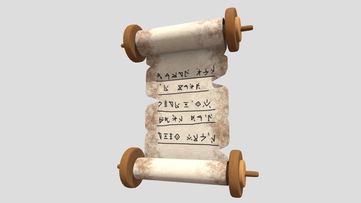 Game Assets: Scroll 3D Model