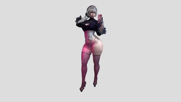 Neon Velvet Mirage 3D Model
