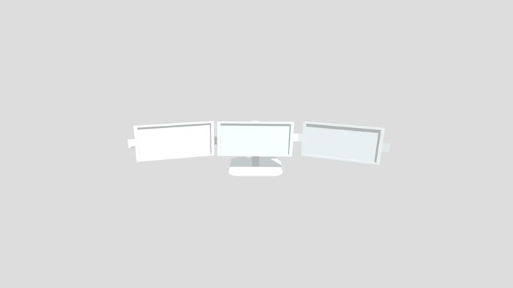 3 monitors 3D Model