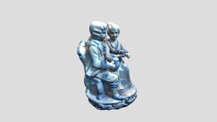 Porzelan Cpouple scanned with POP 2 3D Model