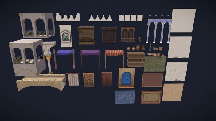 Arabic Modular Assets 3D Model