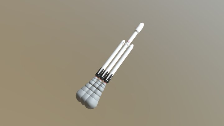 Falcon Heavy 3D Model