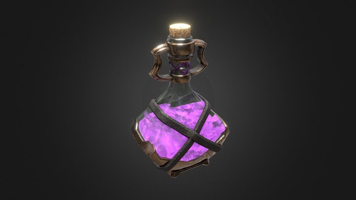 Potion Poison Elixir (game ready asset) 3D Model
