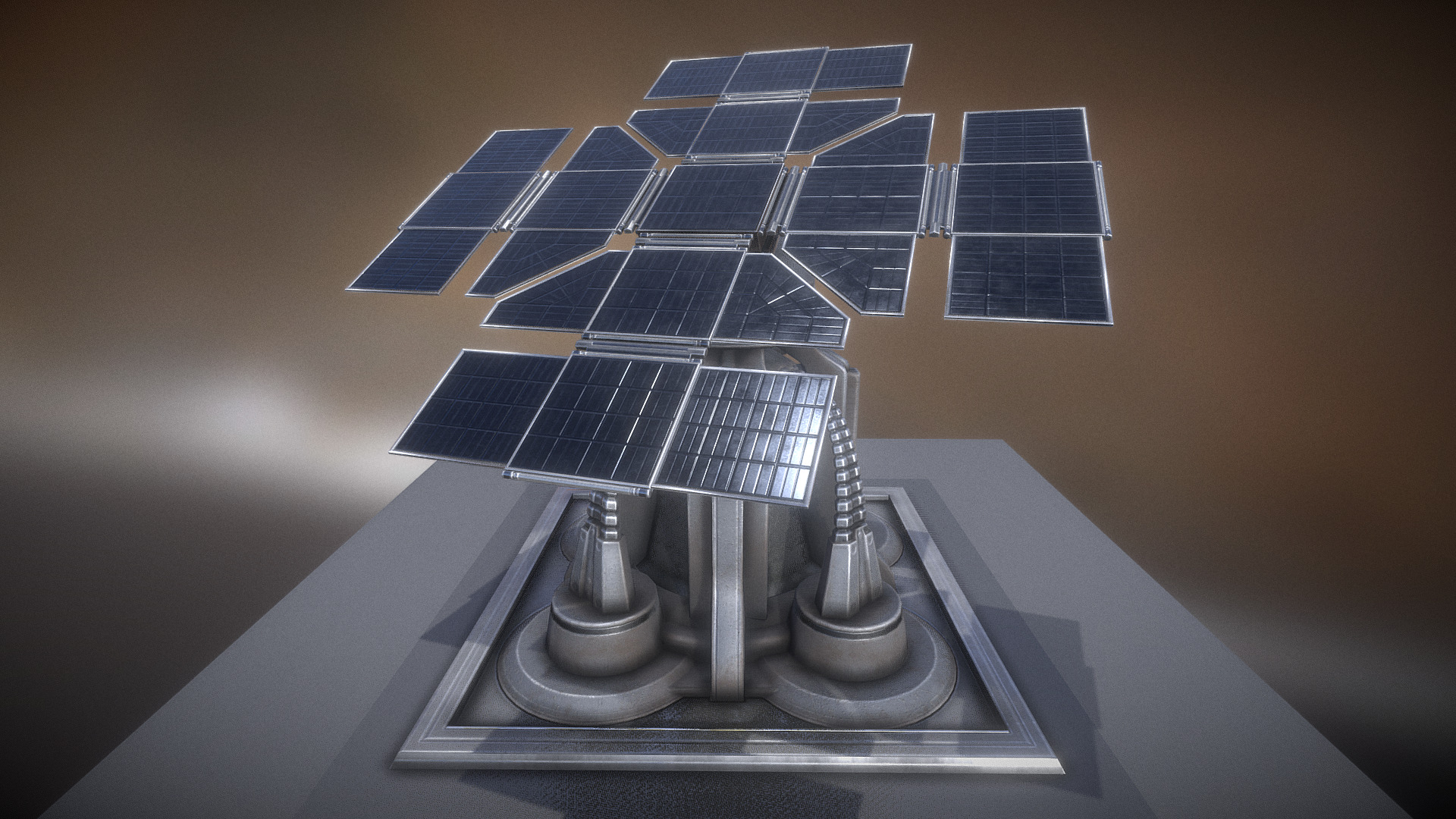 3D model Futuristic Solar Power Tower - This is a 3D model of the Futuristic Solar Power Tower. The 3D model is about a model of a building.