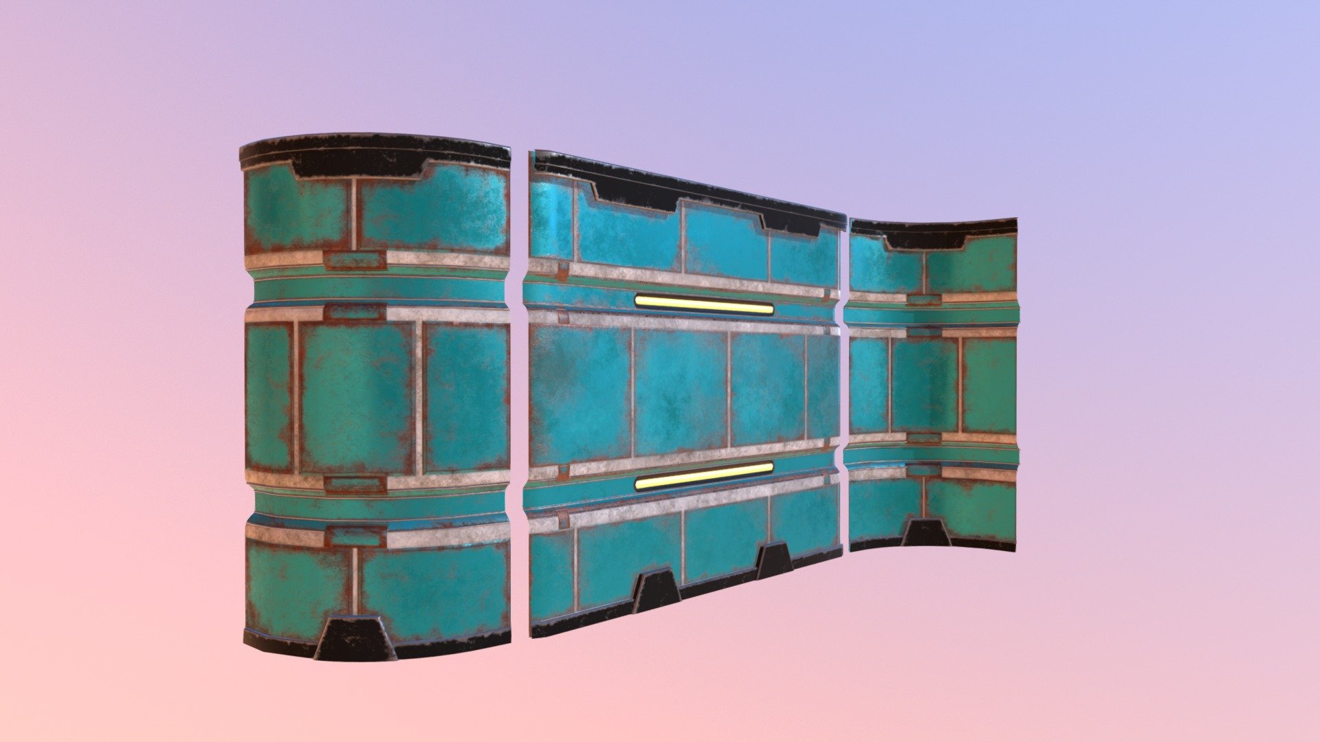 Modular Sci fi hall - Walls - 3D model by AndersBrynildsen [d693c65 ...
