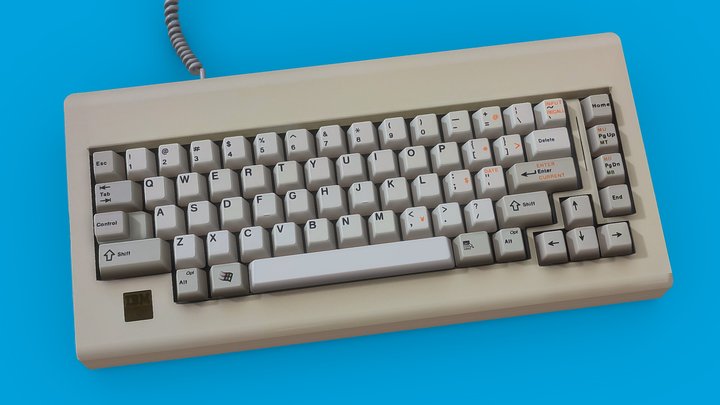 Keyboard Vintage 3D Model