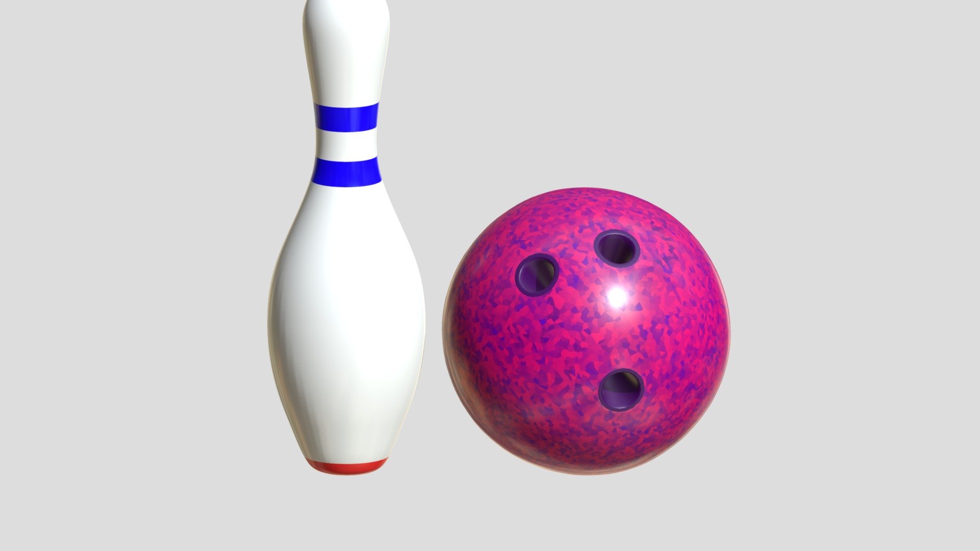 Bowling ball and pin