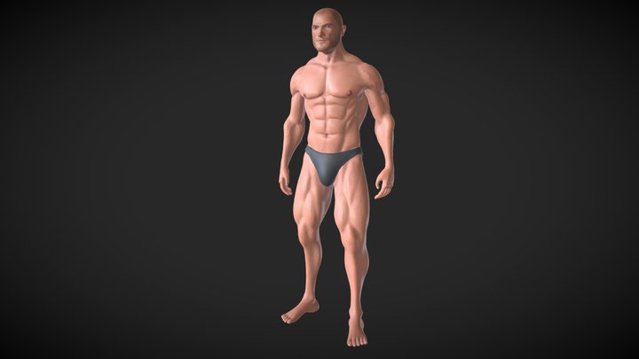 Human Body - Ripped Male 3D Model