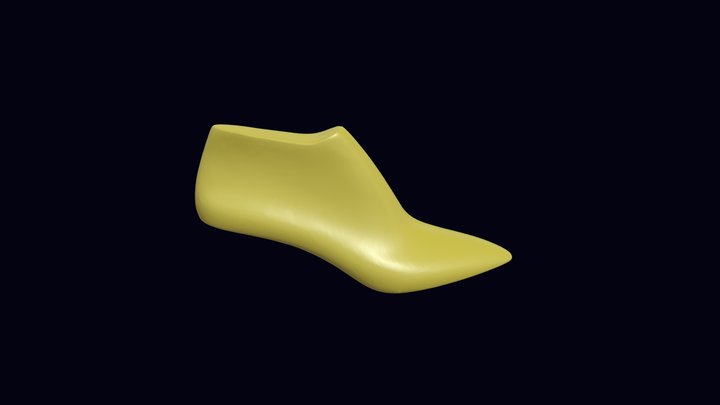Mid-heeled Almond Toe Pump Shoe Last 3D Model