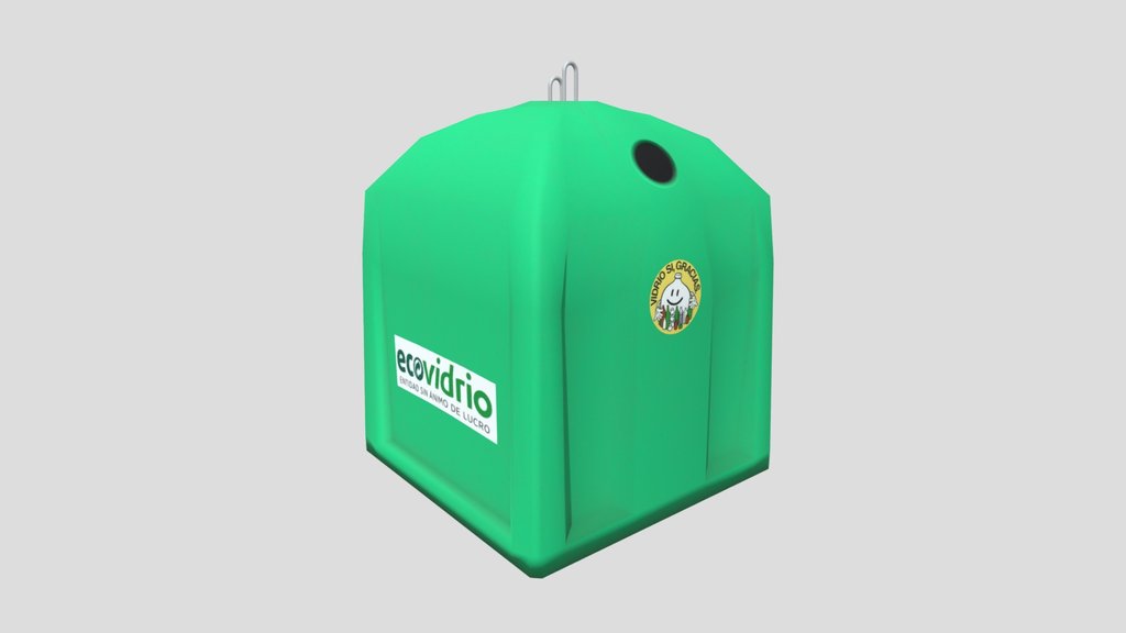 Glass recycling bin