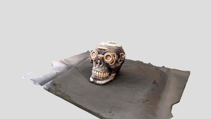 Steampunk Skull 3D Model