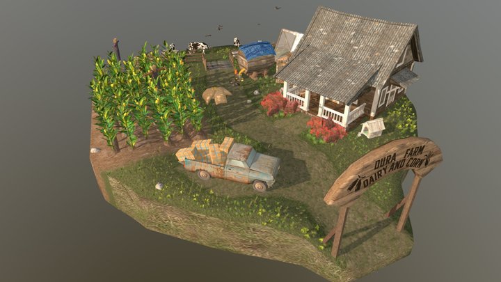 DAE Diorama Retake – Small Farm 3D Model