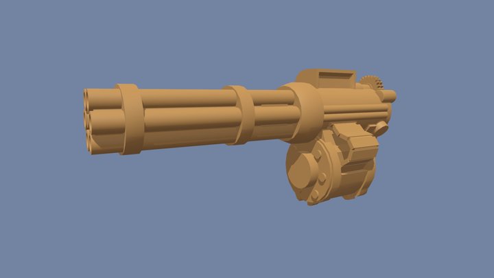 Minigun for Gaslands 3D Model