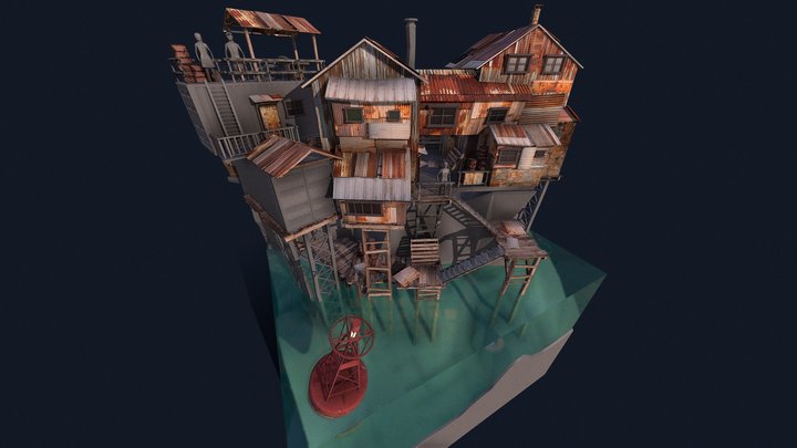DAE - RustBorn Diorama 3D Model
