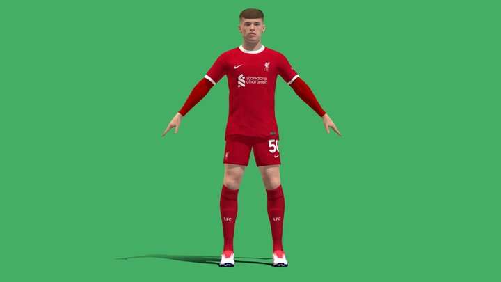 3D Rigged Ben Doak Liverpool 2024 3D Model