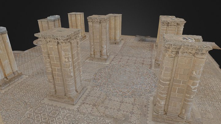 Main Mosaic Floor-الطابق الرئيسي للفسيفساء 3D Model