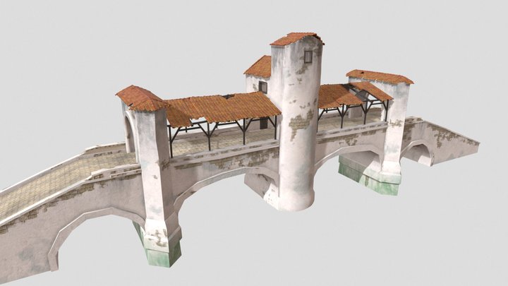 Stylized Bridge in real-time Eevee 3D Model