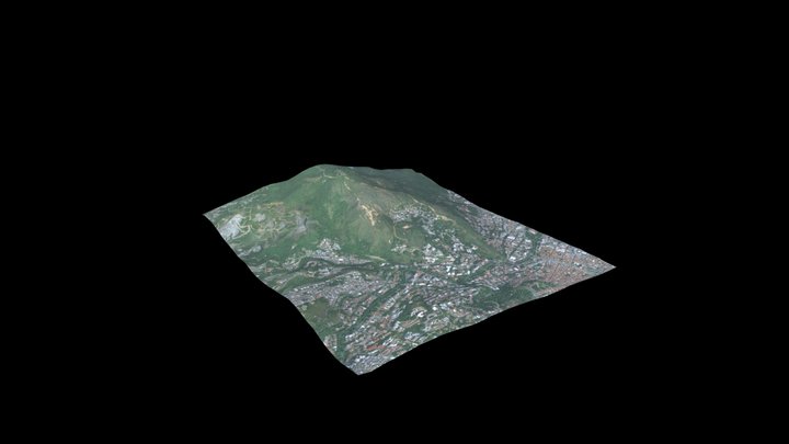 Cerro de las tres Cruces, Cali, Colombia 3D Model