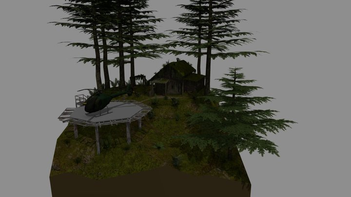 DAE Diorama - Forest Loner 3D Model