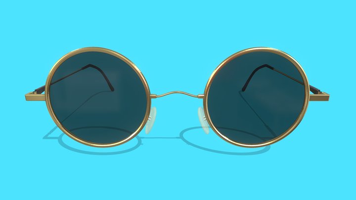 Round Sunglasses 3D Model