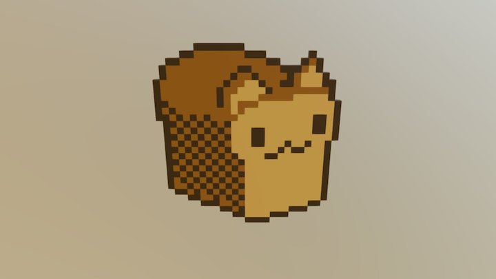 Bread Cat 3D Model