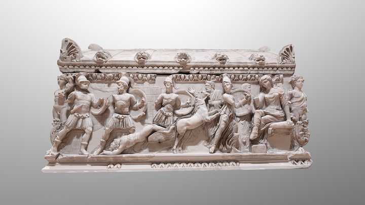Trojan War Sarcophagus from the 2nd Century CE 3D Model