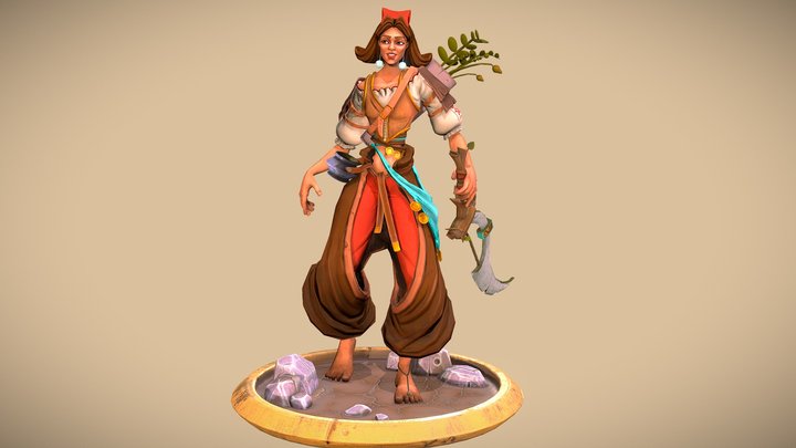 Sana Healer - Stylized Character 3D Model