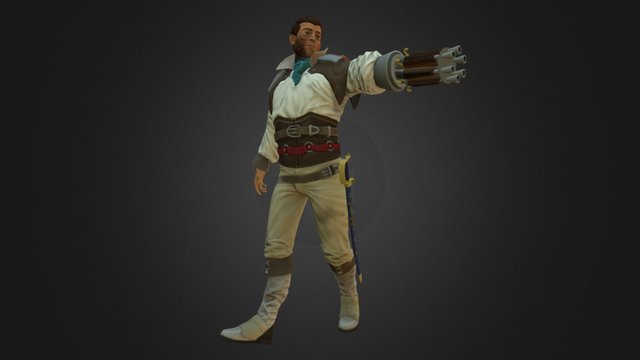 Renaissance pirate 3D Model