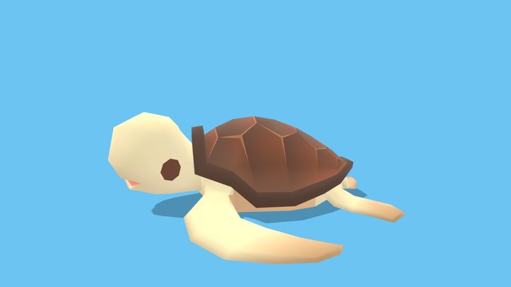 SeaTurtle Baby - Animated Low Poly – Kostenloses 3D-Modell STL