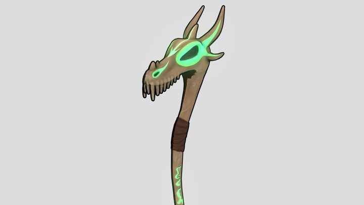 DragonStaff 3D Model