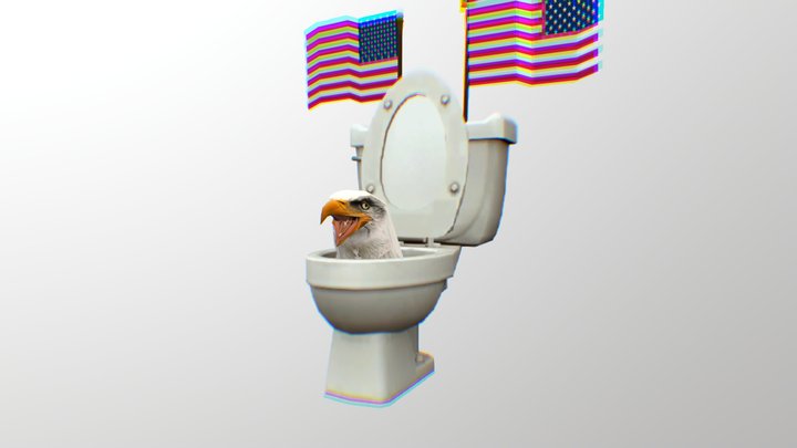 eagle american toilet 3D Model