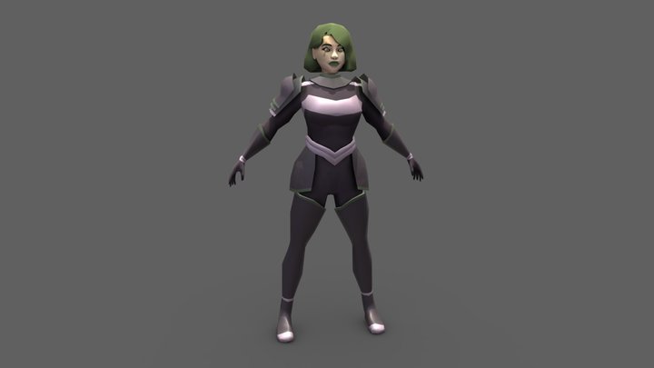 Low Poly Character Model - Queen Vipera 3D Model