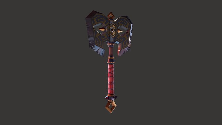Weapon medieval axe 3D Model