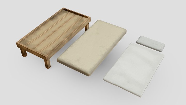 Bed Stylized – Gratis 3D-model STL