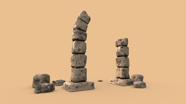 Ancient Ruins ARC - (Low Poly) – Free 3D Model STL