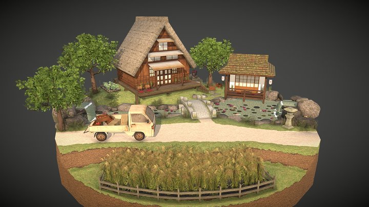 DAE Diorama retake – Small farm 3D Model