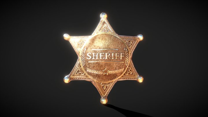 Sheriff Badge 3D Model