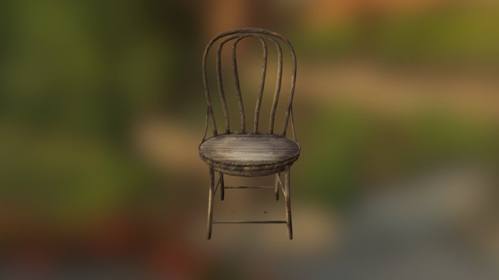 Wooden Chair 3D Model