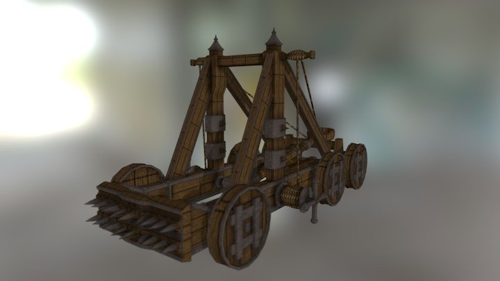 Medieval Catapult 3D Model