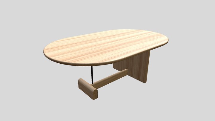 Oak Table 3D Model