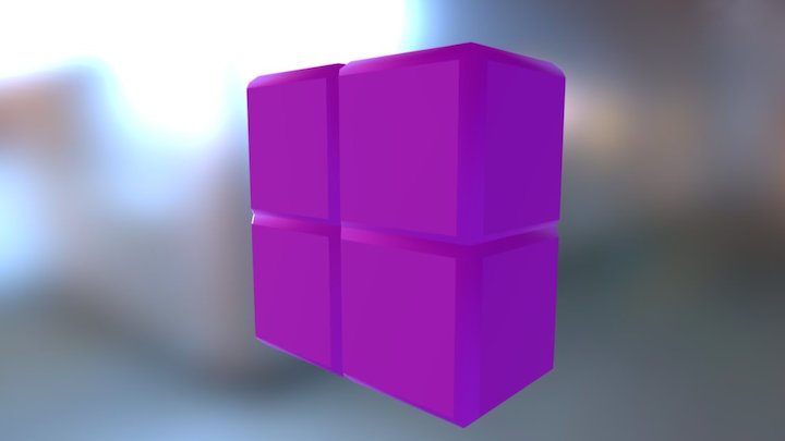 Tetris Cube Square Block 3D Model