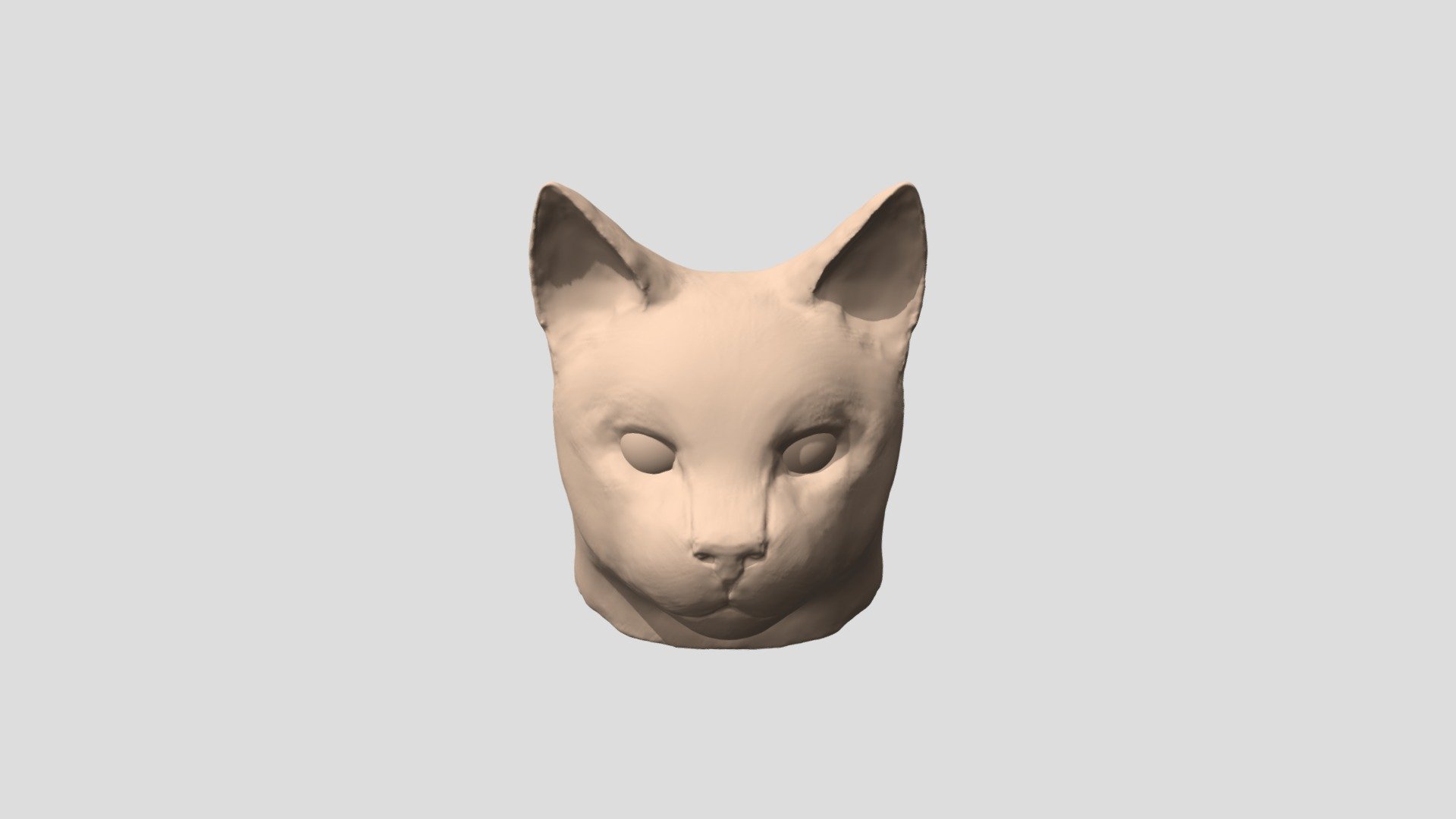 Cat head - 3D model by Kattiz [d6b50eb] - Sketchfab