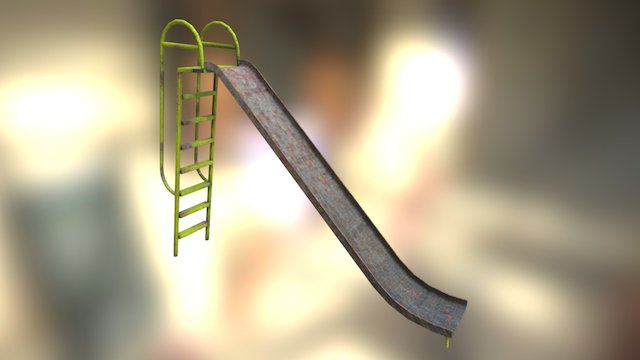 Rusty Childrens Slide 3D Model
