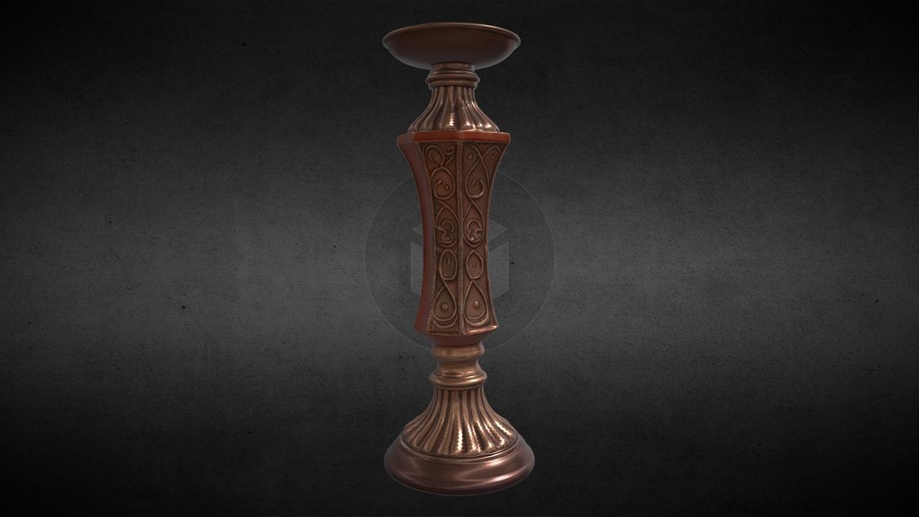 Ornate+candle+holder+3d+model
