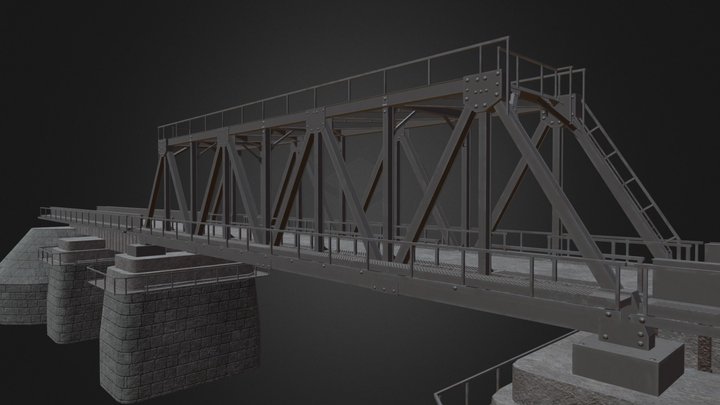 Railway Bridge 3D Model