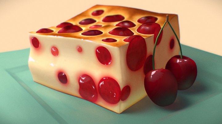 Cherry Clafoutis 3D Model