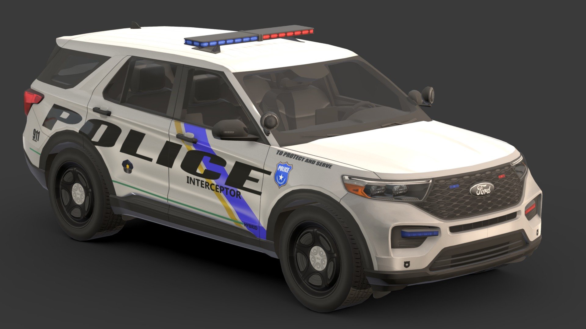 Police Car # 2 - Buy Royalty Free 3D Model By Sidra (@Sidramax ...