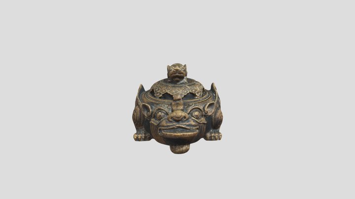 Old Toad Censer_ Highpoly 3D Model