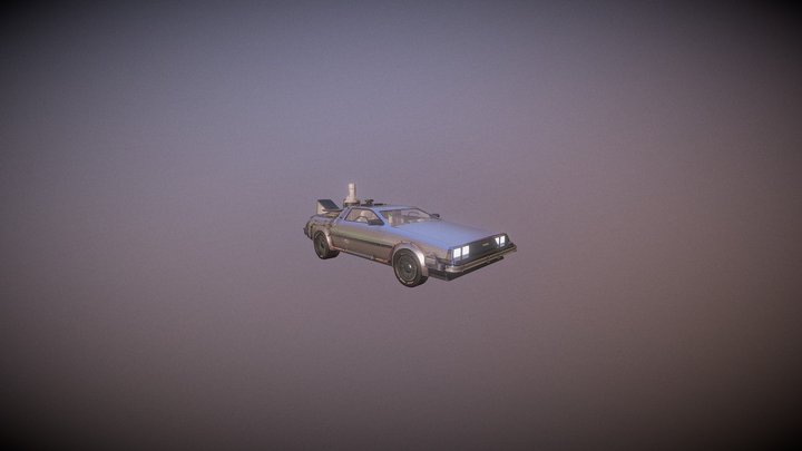 DMC DeLorean Back To The Future 3D Model