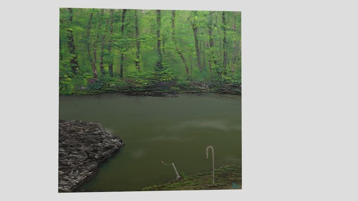Camping by the Rocks 3D Model